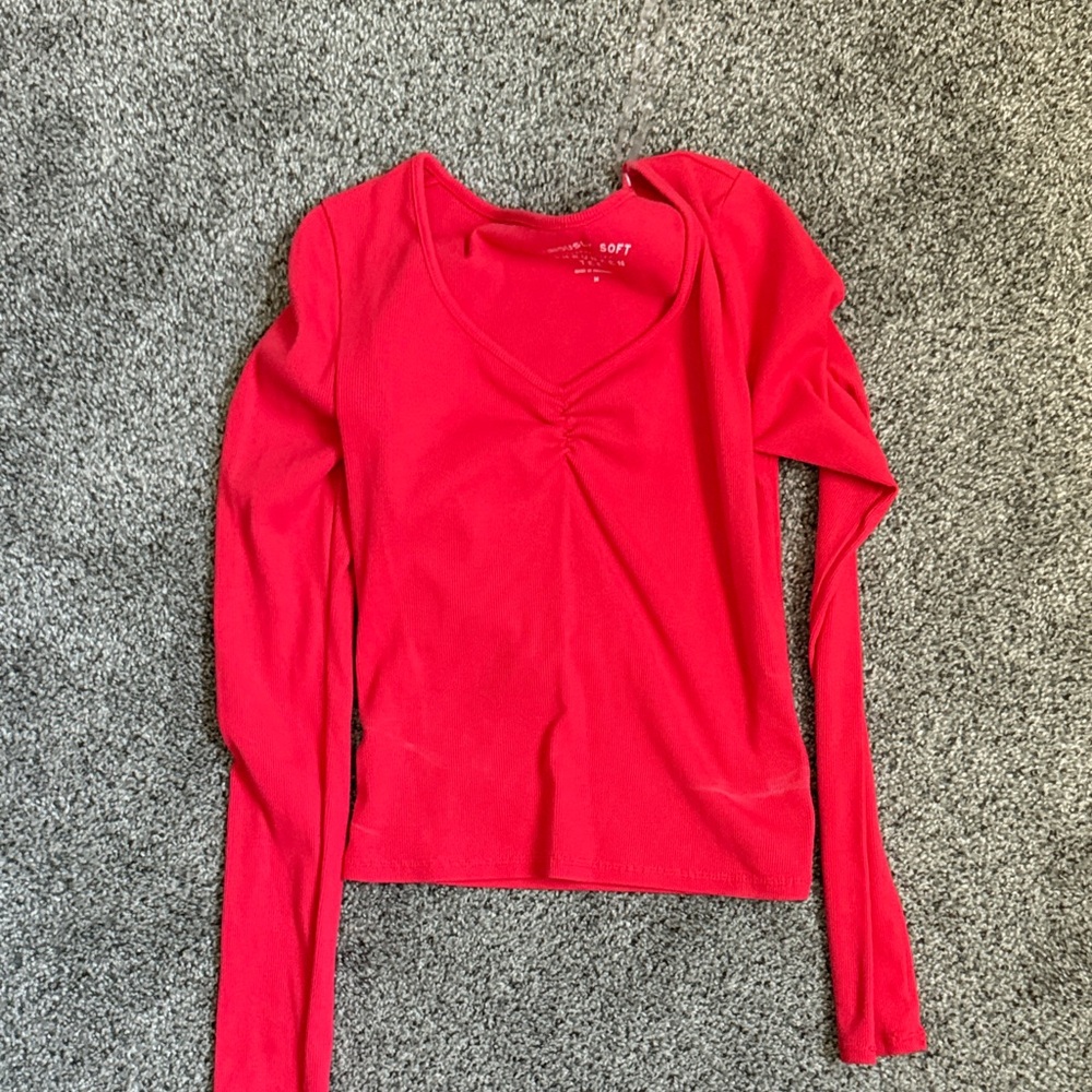 Aeropostale Red Long Sleeve Top